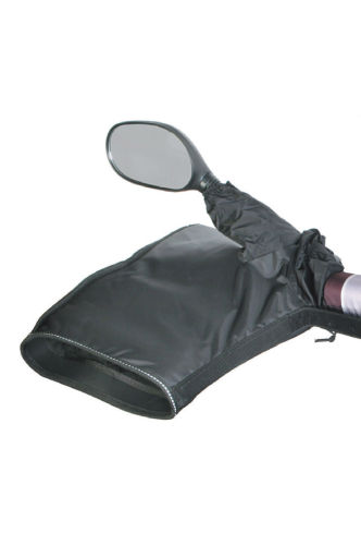 Nylon Hand Grip Covers for handlebars with bar end weight, without mirrors Black 