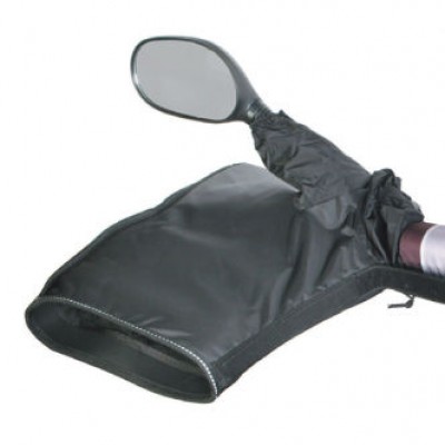 Nylon Hand Grip Covers for handlebars with bar end weight, without mirrors Black 