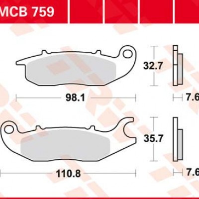 DISK PLOČICE ORGANIC TRW MCB759