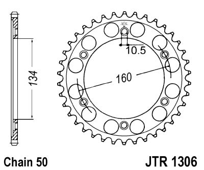 LANČANIK ZADNJI JT SPROCKETS 40Z