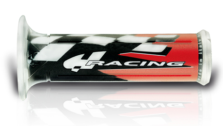 POLIMER - SILIKON RUČKE UPRAVLJAČA, OTVORENE, PAR, Ø 22+25 MM, DUŽINA 120 MM, CRNO CRVENE <BR>* MODEL: HARRIS RACCING 01687-HRR