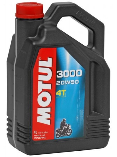 MOTUL 3000 4T 20W50 /  MINERALNO MOTORNO ULJE <BR>* 4 LITRE