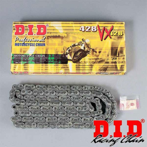 LANAC DID 428 VX / X-RING / OTVORENI SA SPOJNICOM / 130 LINKOVA <BR>* ZA MOTOCIKLE DO 350 CCM