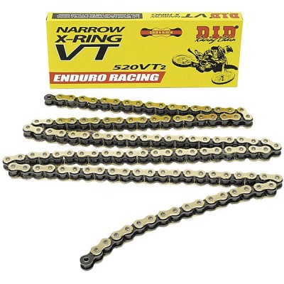 LANAC DID 520 VT2 / X-RING ZLATNI / OTVOREN SA SPOJNICOM  / 116 LINKOVA <BR>* ZA HARD ENDURO DO 500 CCM