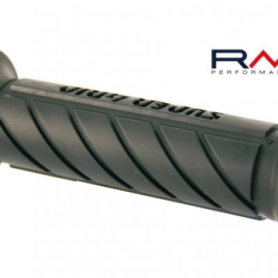RUČKE / RUČICE / GUMENE NAVLAKE UPRAVLJAČA, CRNE, ZATVORENE, PAR - RMS SUPER GRIP <BR>* UNUTARNJI PROMJER : Ø 22+25 MM <BR>* DUŽINA : 122 MM