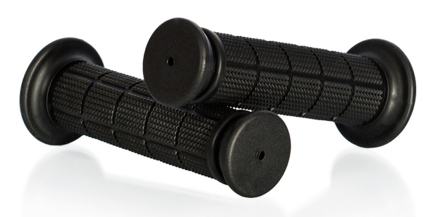 RUČKE GUMENE (NAVLAKE UPRAVLJAČA) ZA MOTOCIKL, SKUTER CRNE ZATVORENE PAR <BR> (MOTION STUFF: STF-201-1020)