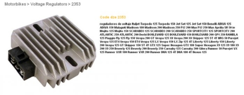 REGULATOR NAPONA YAMAHA R1 / R6 / THUNDERCAT / FZR600R / TDM / XVS (DZE 2353 )