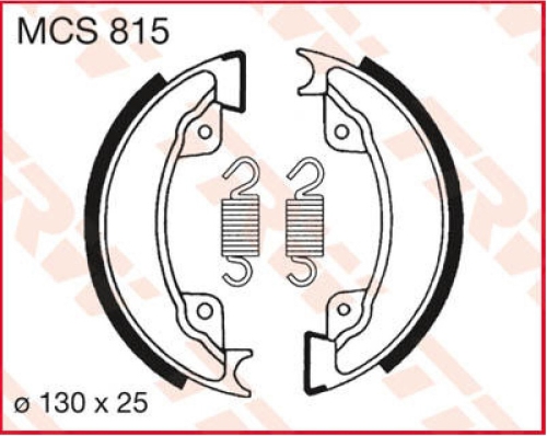 PAKNE / KOČIONE PAPUČE TRW MCS815 <BR>* PROMJER 130 MM / ŠIRINA 25 MM