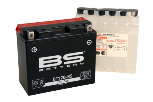 AKUMULATOR / BATERIJA "BS BATERY" BT12B-BS  / YT12B-BS / YT12B-4 <br>* NAPON / KAPACITET / JAKOST: 12V /10 AH /175 A <br>* DIMENZIJE: 150x70x130 mm