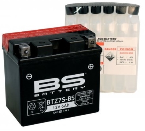 AKUMULATOR / BATERIJA BTZ7S-BS / YTZ7S-BS "BS BATERY" <br>* 12V / 6AH /130A <br>* DIMENZIJE: 113x70x105 mm