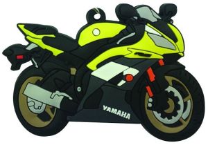 PRIVJESAK ZA KLJUČEVE GUMENI YAMAHA YZF CRNO/ŽUTI (KEYR126)
