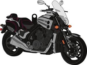 PRIVJESAK GUMENI YAMAHA Vmax 09> (BIKE IT)