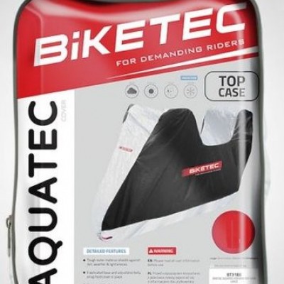 PREKRIVAČ / NAVLAKA / CERADA VODONEPROPUSNA ZA MOTOCIKL, SKUTER S KOFEROM, BIKETEC AQUATEC (BT3184.S) <br> VELIČINA: S