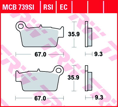 DISK PLOČICE ZADNJE TRW MCB739SI