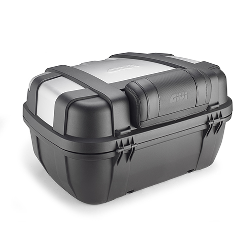 KOFER GIVI TREKKER TRK52N (52 LIT) TOP-CASE BLACK WITH ANODIZED ALUMINIUM FINISH