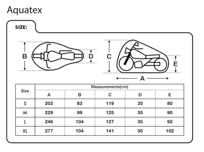 PREKRIVAČ / NAVLAKA / CERADA VODONEPROPUSNA ZA MOTOCIKL, SKUTER - BIKETEC AQUATEC <br> VELIČINA: L