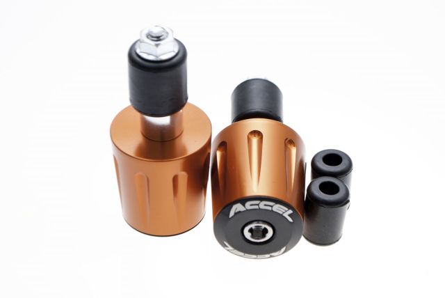 UTEZI ZA UPRAVLJAČ / VOLAN MOTOCIKLA PROMJERA 22 MM, MATERIJAL: ALUMINIJ, BOJA: ORANGE <BR> (ACCEL: BEC14OR)