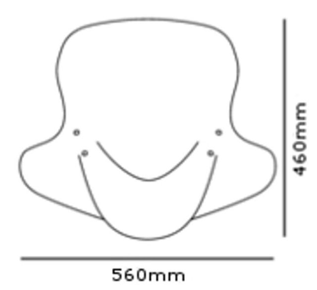 VIZIR KYMCO BET&WIN - PUIG CITY TOURING V= 460 MM / Š= 560 MM (0992H)
