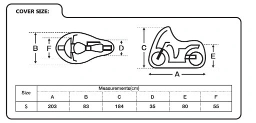 PREKRIVAČ / POKRIVALO / NAVLAKA / CERADA VODONEPROPUSNA ZA SKUTERE S VISOKIM VJETROBRANOM (VIZIROM), OXFORD AQUATEX, VELIČINA (S) CV216