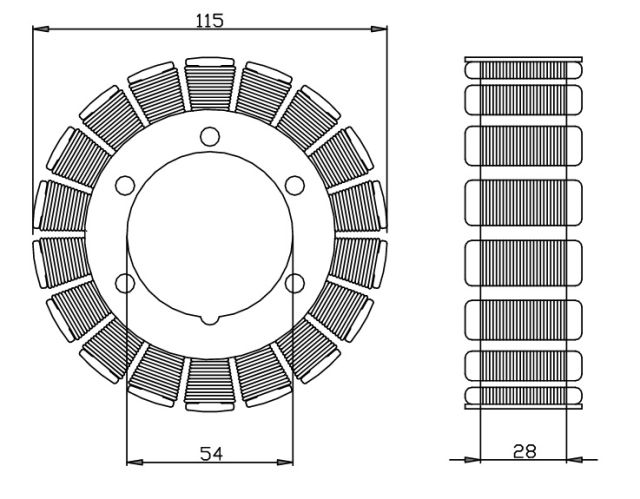 STATOR ALTERNATORA / NAMOTAJI HONDA CX500/650, NTV650, VT700/750/1100, YAMAHA XVZ1200/1300 (DZE 2888)