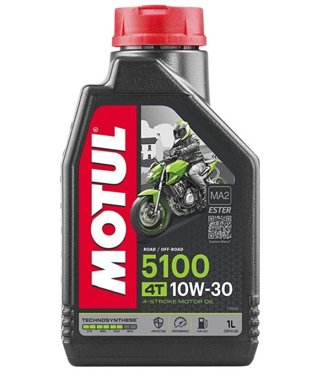 ULJE ZA HONDA MOTOCIKLE MOTUL 5100 10W30 (10W-30) ESTER JASO MA2 POLUSINTETIKA <br> PAKIRANJE: 1 LIT