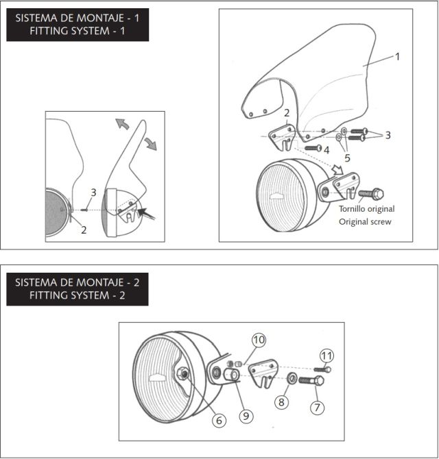VJETROBRAN / VIZIR ZA NAKED MOTOCIKLE CRNI (BLACK) <br> PUIG: 0869N