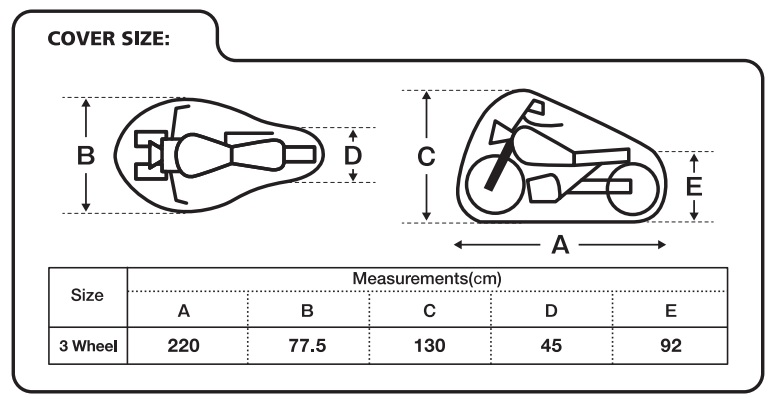 PREKRIVAČ / POKRIVALO / NAVLAKA / CERADA VODONEPROPUSNA ZA SKUTERE S TRI KOTAČA, OXFORD AQUATEX MP3 (CV215)