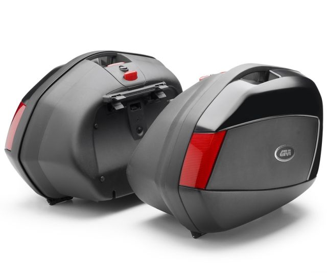 KOFERI BOČNI PAR 2x35 LIT, MAT CRNI S CRVENIM KATADIOPTERIMA, MONOKEY <BR> (GIVI: V35N)