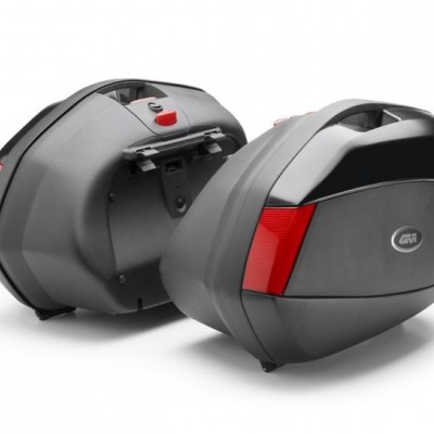 KOFERI BOČNI PAR 2x35 LIT, MAT CRNI S CRVENIM KATADIOPTERIMA, MONOKEY <BR> (GIVI: V35N)