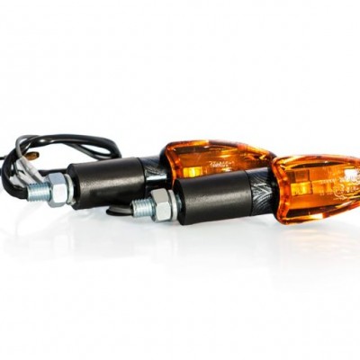 ŽMIGAVCI PAR CARBON LOOK E-MARK (SIJALICA/ŽARULJA 12V 21W) MOTION STUFF <br> DUŽINA S NOSAČEM: 87 MM (STF-101-1021)