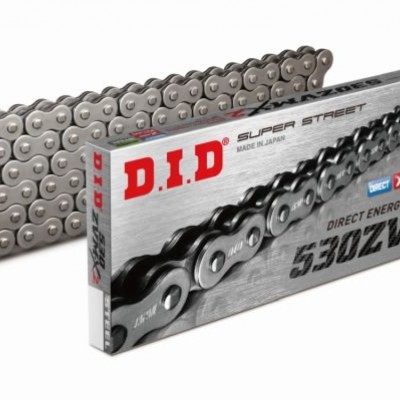 LANAC DID 530 ZVM-X2, 110 LINKOVA, X-RING, SA SPOJNICOM ZA ZAKIVANJE, BOJA SIVA (ZA MOTOCIKLE DO 1400 CCM)