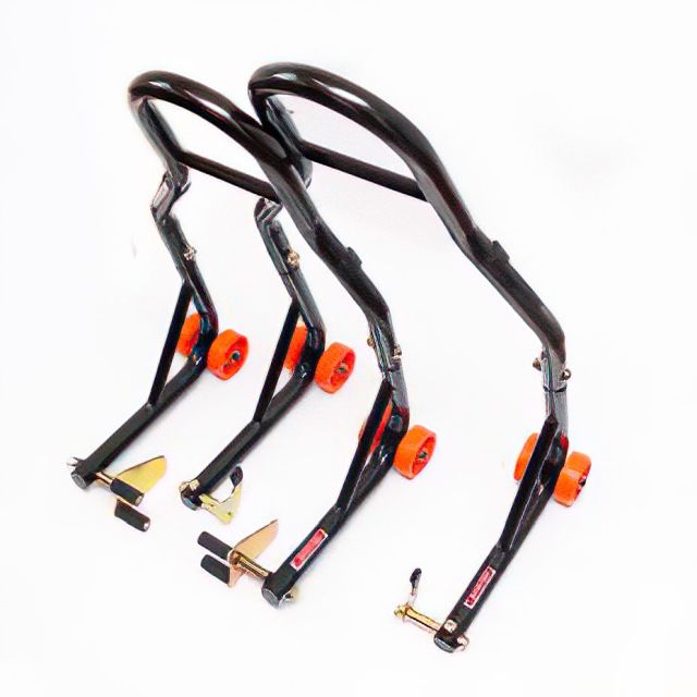 PODIZAČI / ŠTENDERI ZA MOTOCIKL KOMPLET PREDNJI + ZADNJI TIP-V <br> (BIKETEC: BT0015)