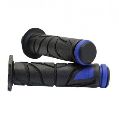 RUČKE GUMENE / NAVLAKE 22+25 MM CRNO PLAVE S RUPOM ZA UTEG MOTION STUFF (STF-201-2033)