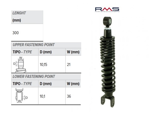 AMORTIZER STRAŽNJI (ZADNJI) APRILIA SR 50 <br> RMS: 204550472
