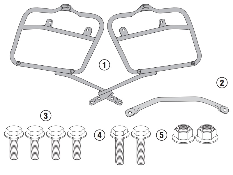 NOSAČI BOČNIH GIVI I KAPPA MONOKEY KOFERA HONDA NC750X (2016-2020) <br> GIVI: PL1146