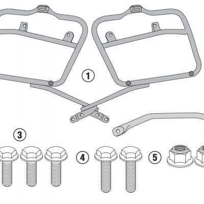 NOSAČI BOČNIH GIVI I KAPPA MONOKEY KOFERA HONDA NC750X (2016-2020) <br> GIVI: PL1146