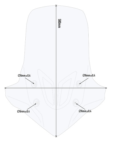 VIZIR / VJETROBRAN HONDA CB 500X (2019-2023) 15 CM VIŠI OD ORIGINALNOG VIZIRA <br> GIVI: D1171ST