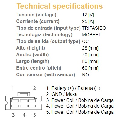 REGULATOR NAPONA (REGLER) KAWASAKI GPZ 500S (1987-2001), EN 450/454/500 (1985-2001), GPZ 750/1100 (1981-1985), KZ 1000 <br> DZE: 2311