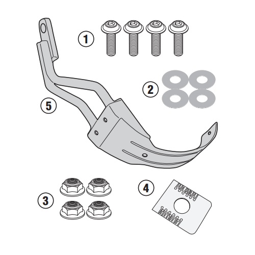 NOSAČ DODATNOG ZADNJEG BLATOBRANA YAMAHA Tracer 900 / GT (2018-2020) GIVI: RM2139KIT