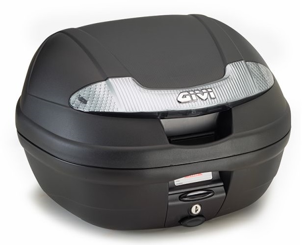KOFER ZA MOTOCIKL, SKUTER ZAPREMNINE 34 LITRE MAT CRNI S PROZIRNIM KATADIOPTERIMA <br> GIVI MONOLOCK VISION TECH: E340NT
