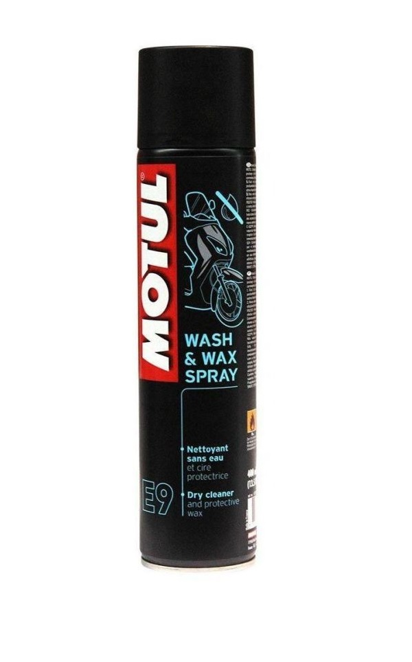 SPREJ ZA SUHO PRANJE I POLIRANJE LAKIRANIH, METALNIH, PLASTIČNIH I GUMENIH DIJELOVA (400 ML) <br> MOTUL WASH&WAX (MOTULE9)
