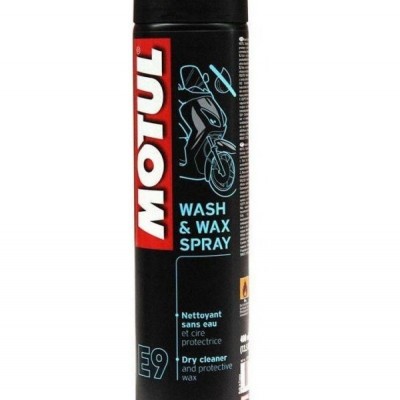 SPREJ ZA SUHO PRANJE I POLIRANJE LAKIRANIH, METALNIH, PLASTIČNIH I GUMENIH DIJELOVA (400 ML) <br> MOTUL WASH&WAX (MOTULE9)