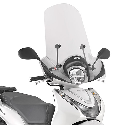 VJETROBRAN / VIZIR ZA SKUTERE HONDA SH 125 / SH 150 (2021-2025), VISINA: 51 CM x ŠIRINA: 66 CM, PROZIRAN <br> (1193AK) GIVI: 1193A