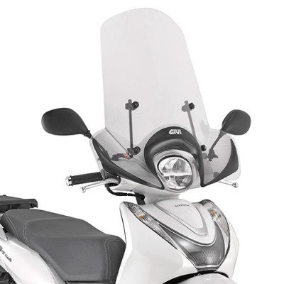 VJETROBRAN / VIZIR ZA SKUTERE HONDA SH 125 / SH 150 (2021-2025), VISINA: 51 CM x ŠIRINA: 66 CM, PROZIRAN <br> (1193AK) GIVI: 1193A