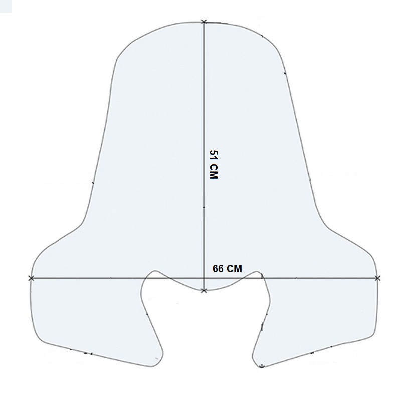 VJETROBRAN / VIZIR ZA SKUTERE HONDA SH 125 / SH 150 (2021-2025), VISINA: 51 CM x ŠIRINA: 66 CM, PROZIRAN <br> (1193AK) GIVI: 1193A