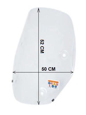 VIZIR / VJETROBRAN S NOSAČIMA OEM HONDA SH 125i / 150i (2022-2023) PROZIRAN (TRANSPARENT) <br> 08R70-K0R-D20ZA