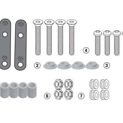 SET / KIT ZA MONTAŽU VIZIRA GIVI 2120DT / KAPPA 2120DTK <br> (D2120KIT/D2120KITK)