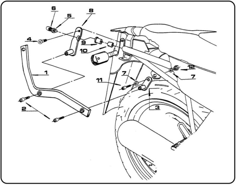 NOSAČ STRAŽNJEG / ZADNJEG (TOP CASE) KOFERA YAMAHA XJ 600 Diversion 1991-2003 <br> (GIVI: 325F)