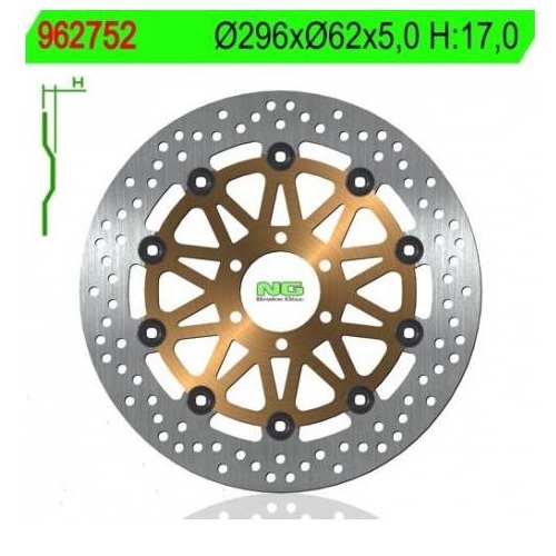 DISK KOČIONI PREDNJI HONDA CBR 600F, VFR 800, VFR 800X Crossrunner, GL 1500 F6C Valkyrie, XL 1000V VARADERO, GL 1800 Goldwing <br> (NG: 752)