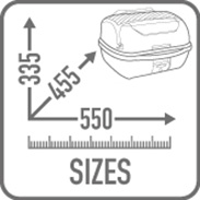 KOFER (TOP CASE) ZA MOTOCIKL / SKUTER 45 LIT MAT CRNI, S PLOČOM, NASLONOM ZA SUVOZAČA, ELASTIČNOM PAUK MREŽICOM, UNUTARNJOM PROSTIRKOM, MONOLOCK GIVI B45+